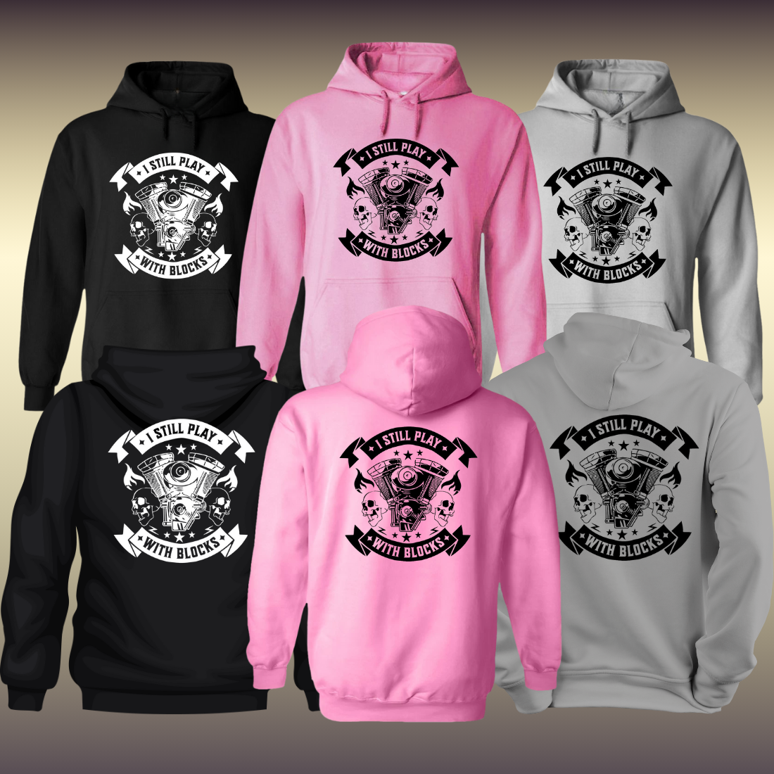 Hoodie - I still play with blocks