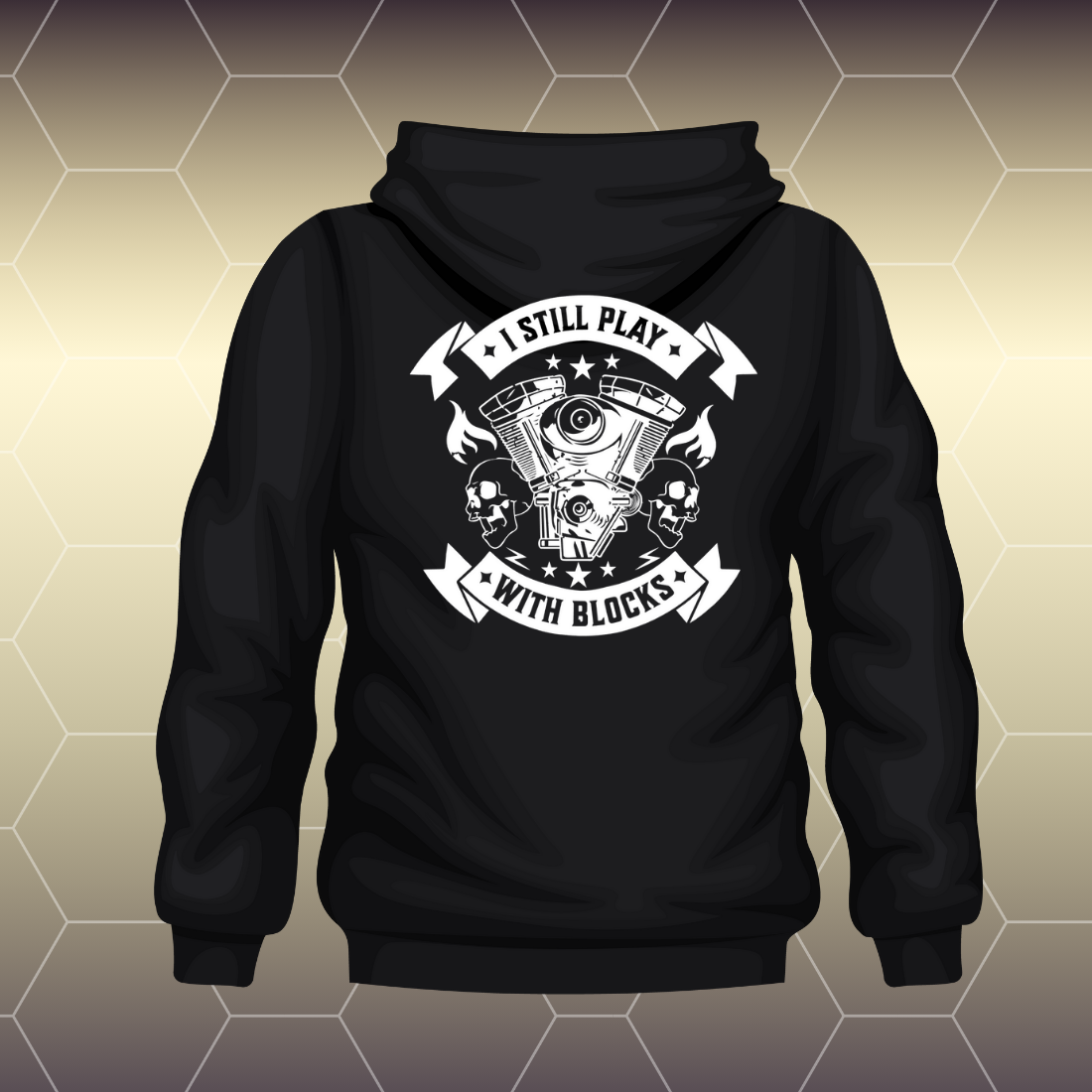 Hoodie - I still play with blocks - Afbeelding 2