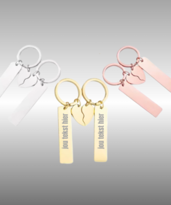 Split hart sleutelhanger